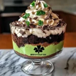 St. Patricks Day Brownie Trifle